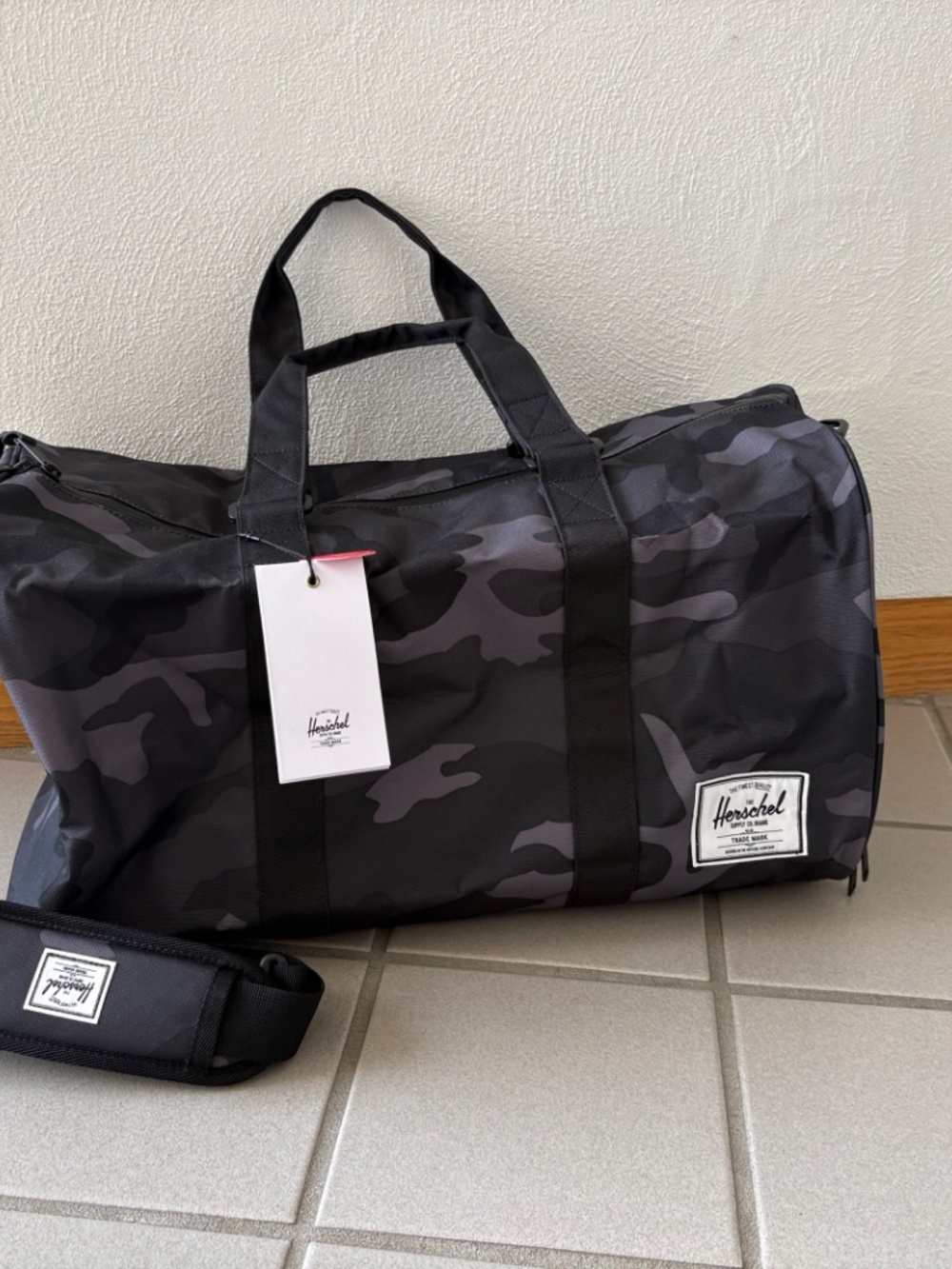 Herschel Novel Carry On Duffle Black Night Camo NWT